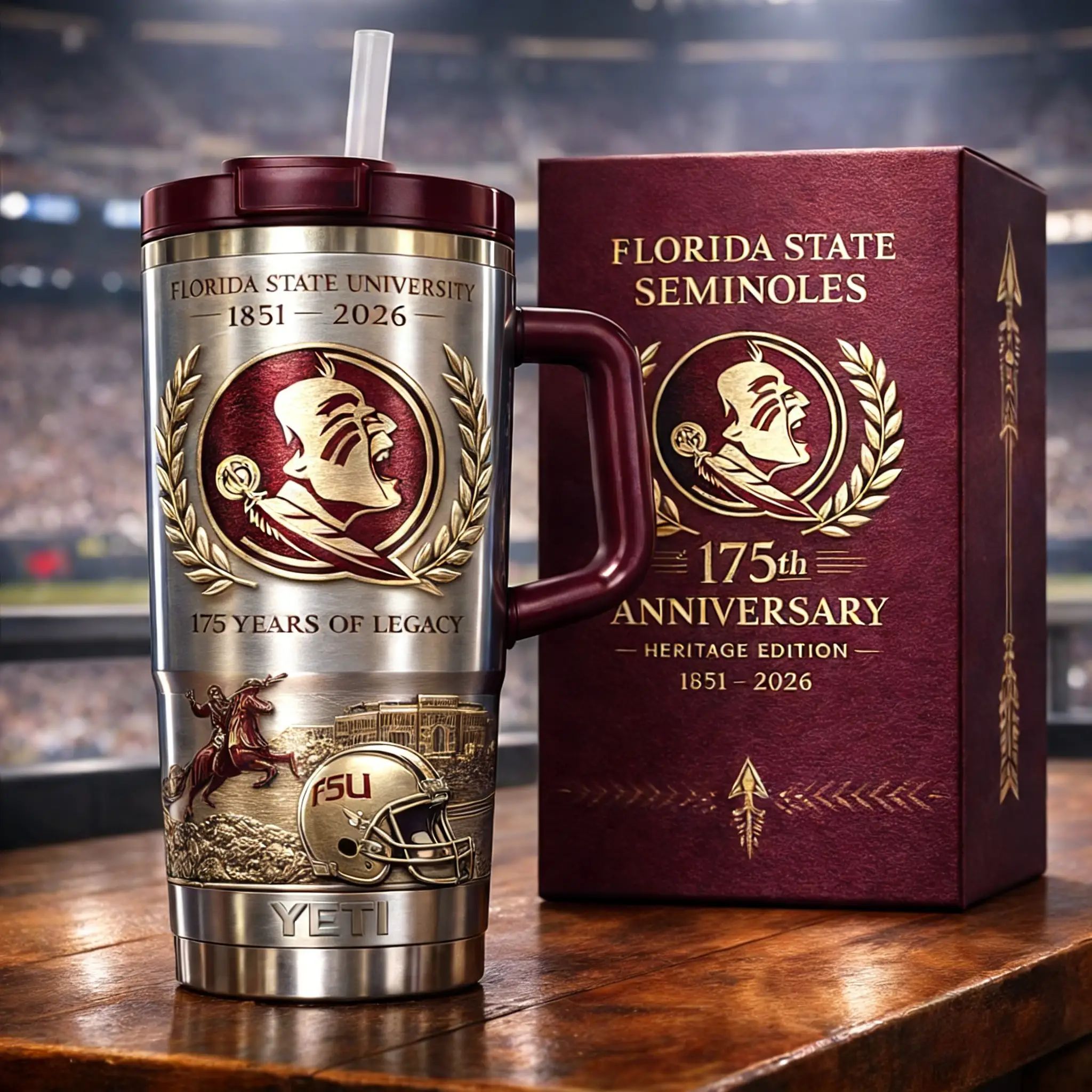 Florida State Seminoles 175th Anniversary Heritage Edition Handled Tumbler
