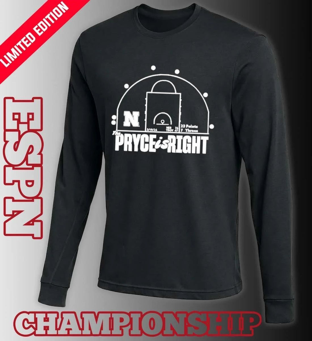 Nebraska Huskers Basketball Pryce Sandfort Is Right Red Shot Chart Shirt