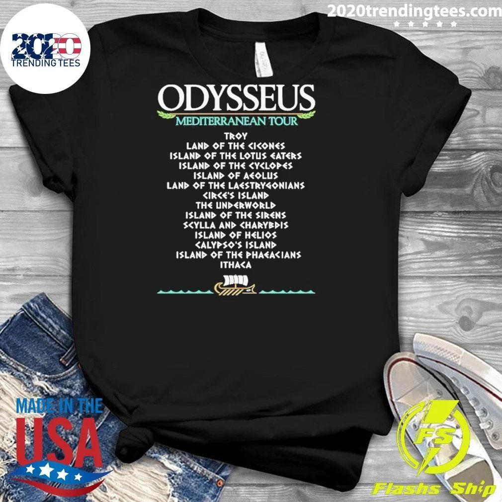 Odysseus Mediterranean Tour Greek Mythology Troy Land Of The Cicones Island Of The Cyclops Shirt