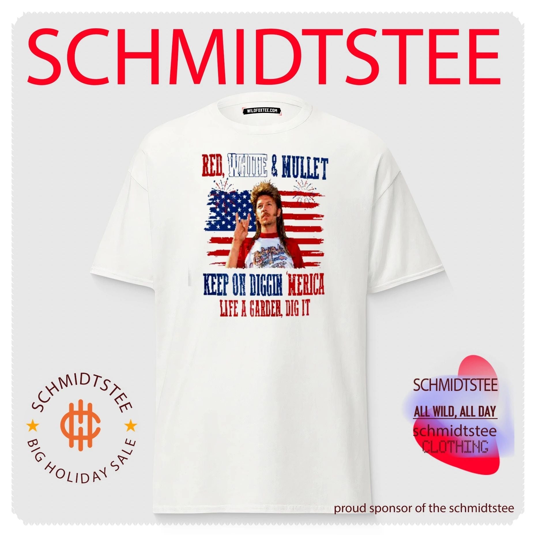 Joe Dirt Red White And Mullet Keep On Diggin Merica 4th Of July Shirt