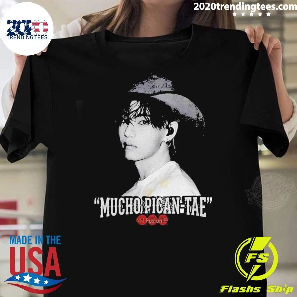 Kim Taehyung Mucho Picante Bts Kpop Braided Hair Arirang Concert Shirt