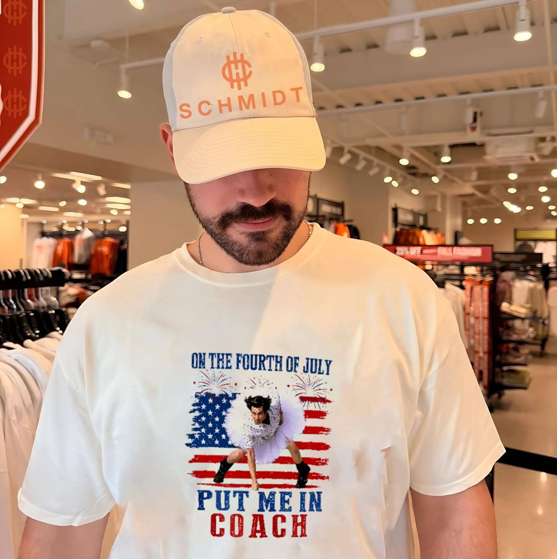 Ace Ventura Put Me In Coach 4th Of July Funny Patriotic American Flag Graphic shirt