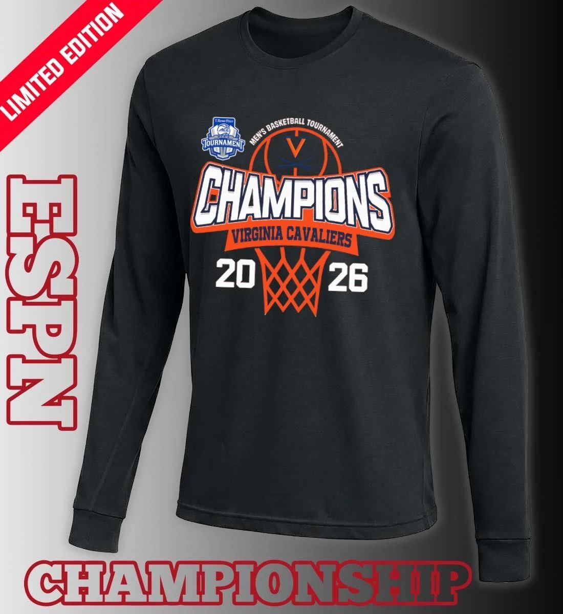ACC Men’s Basketball Tournament 2026 Champions Virginia Cavaliers T-Shirt
