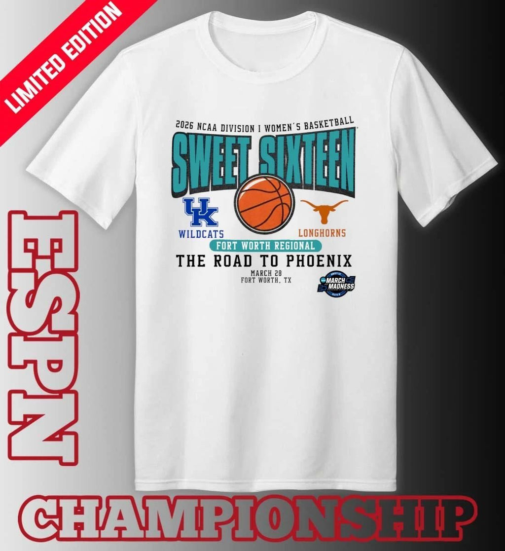 Kentucky Vs Texas 2026 NCAA DI Women’s Basketball Sweet Sixteen T-Shirt