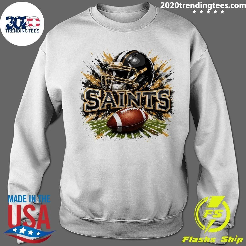 Saints Football Helmet Splash Shirt