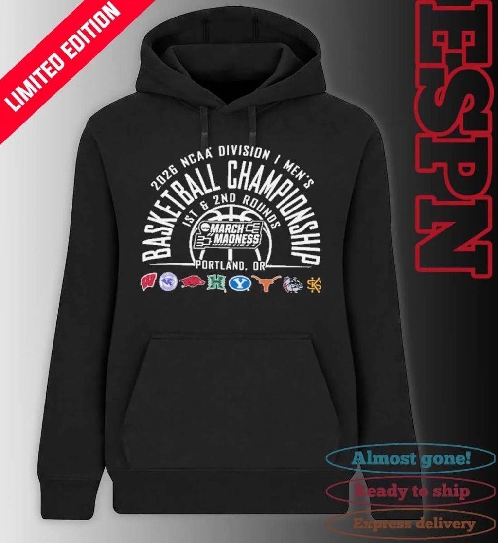 NCAA Men’s March Madness Portland, Or 8 Teams T-Shirt
