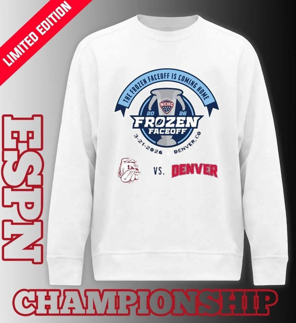 Denver Pioneers vs Minnesota Duluth Hockey 2026 NCHC Frozen Faceoff Matchup T-Shirt