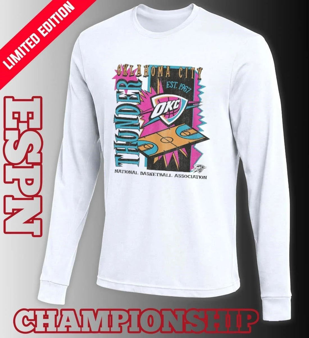 Oklahoma City Thunder NBA Neon Court Shock T-Shirt