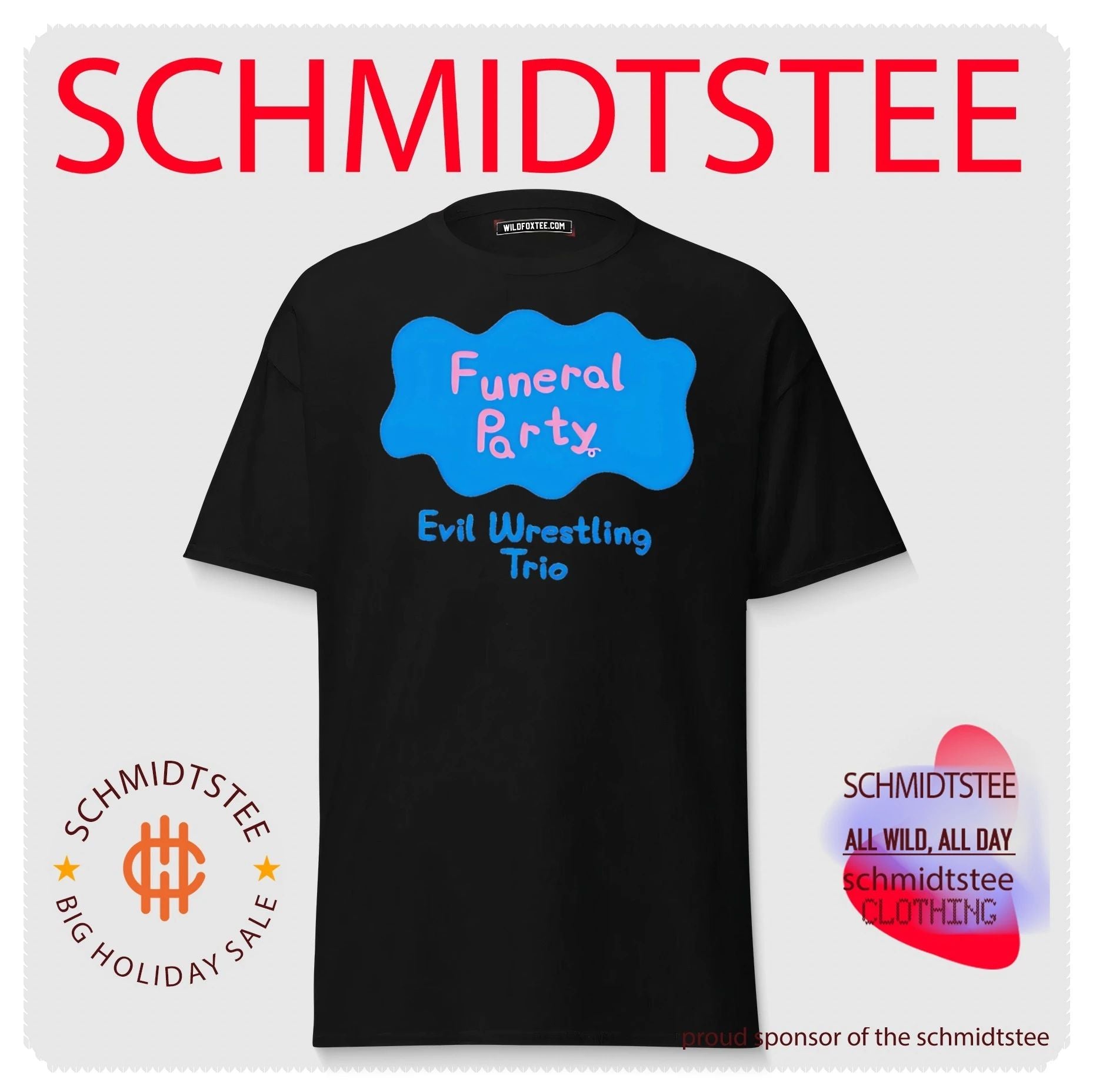 The Jcvega funeral party Evil Wrestling Trio shirt