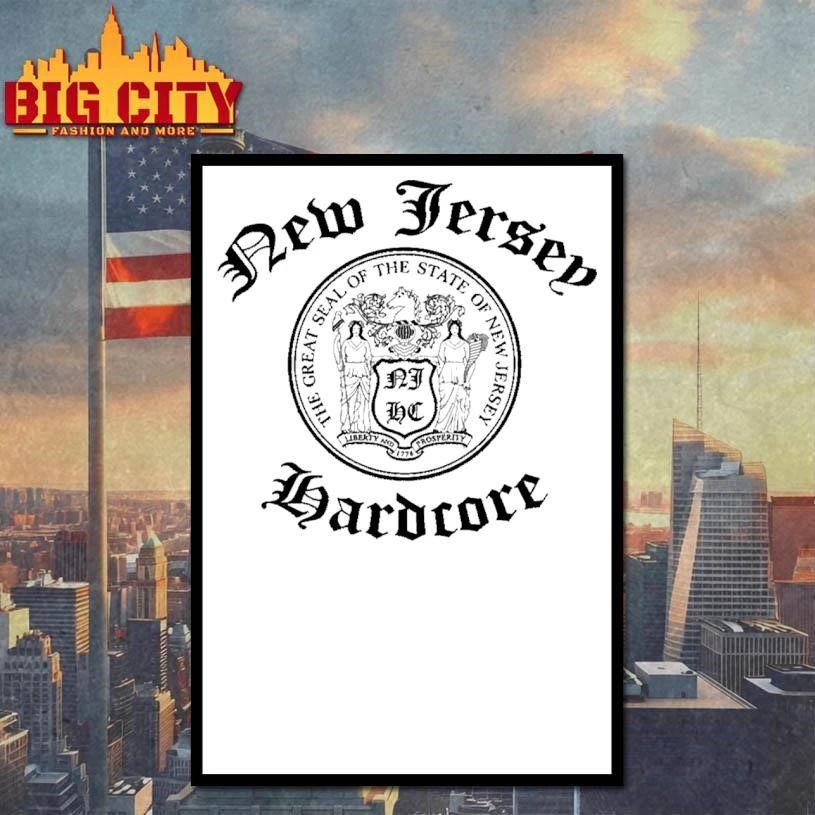 New Jersey Hardcore NJHC State Seal Punk Music Shirt