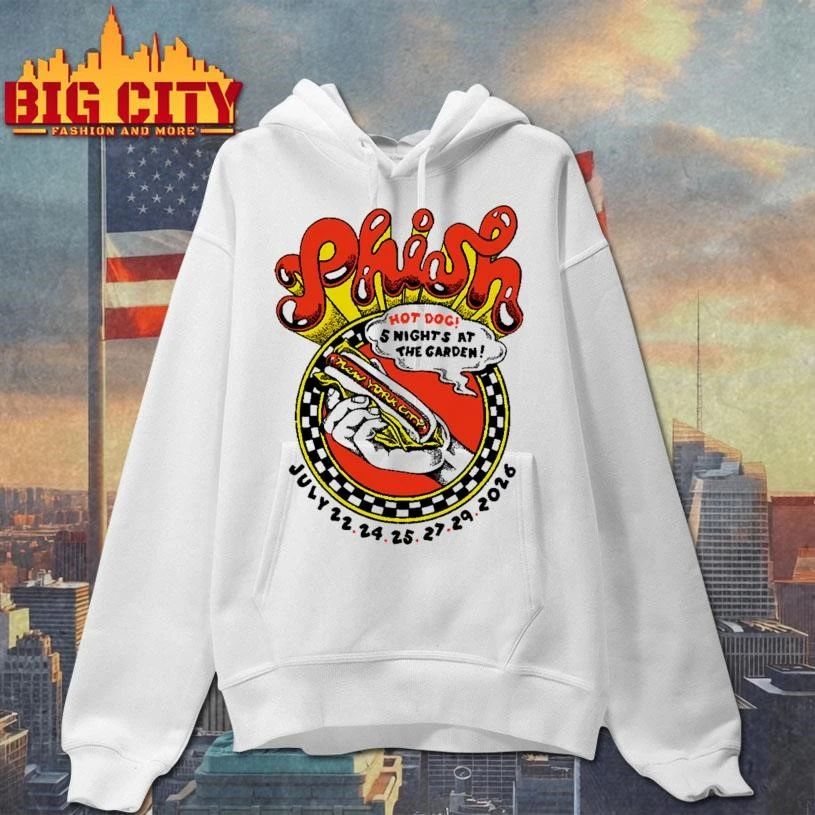 Phish Hot Dog 5 Nights At The Garden New York City Tour Vintage Graphic T Shirt
