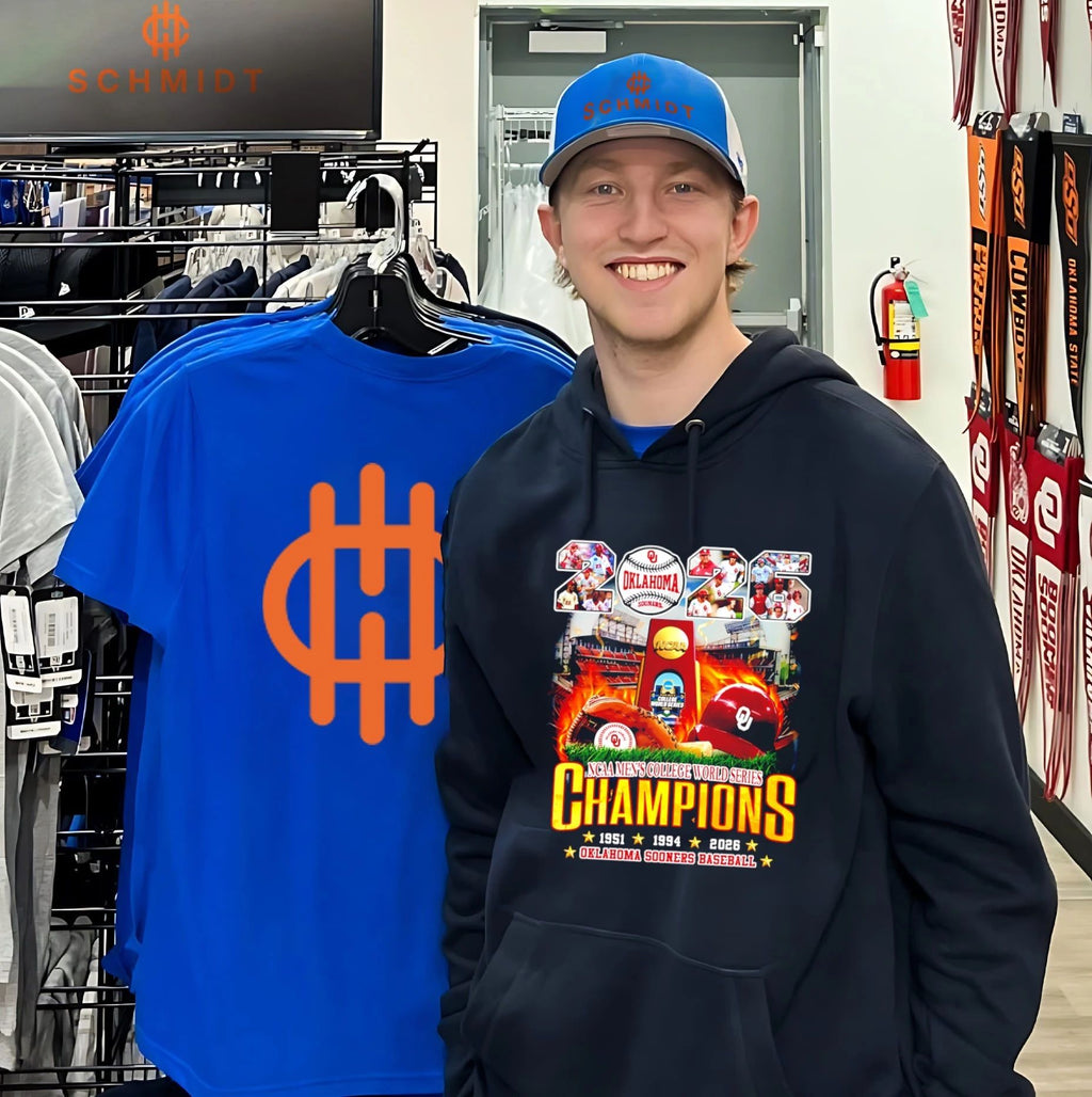 Oklahoma Sooners baseball 2026 MCWS Champions helmet trophy shirt