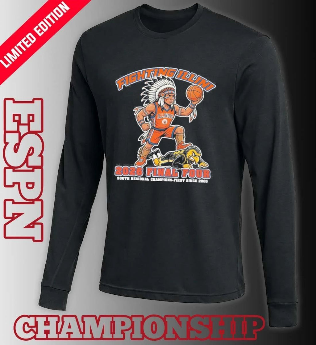 Illinois Fighting Illini Men’s Basketball Beat Iowa Hawkeyes 2026 Final Four Regional Champions Shirt