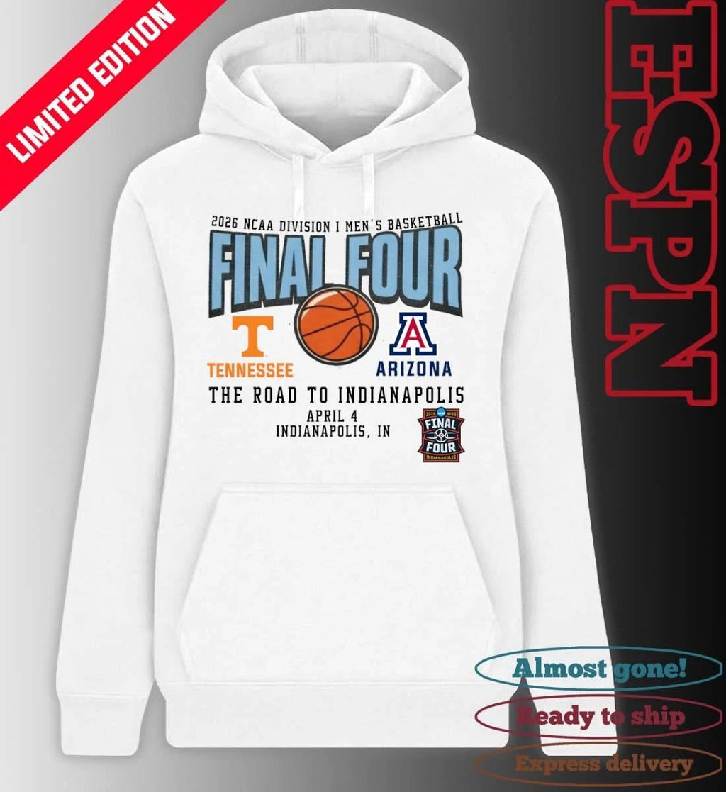 Tennessee Volunteers Vs Arizona Wildcats 2026 NCAA DI Men’s Basketball Tournament March Madness Final 4 T-Shirt