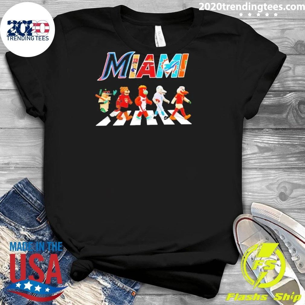 Miami Sports Mascots Abbey Road Graphic Shirt