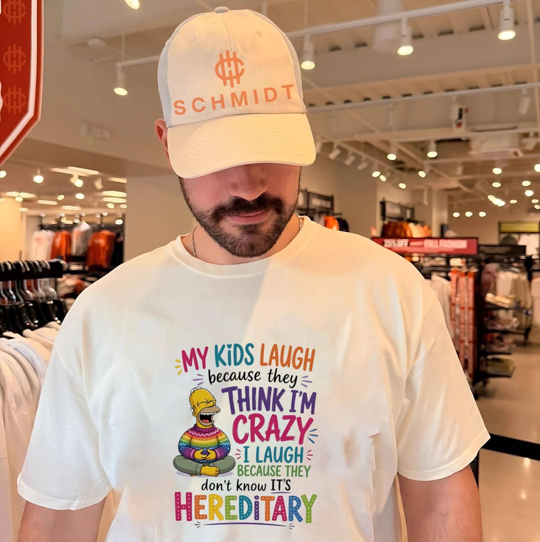 My kids laugh because they think I’m crazy I laugh Simpson shirt