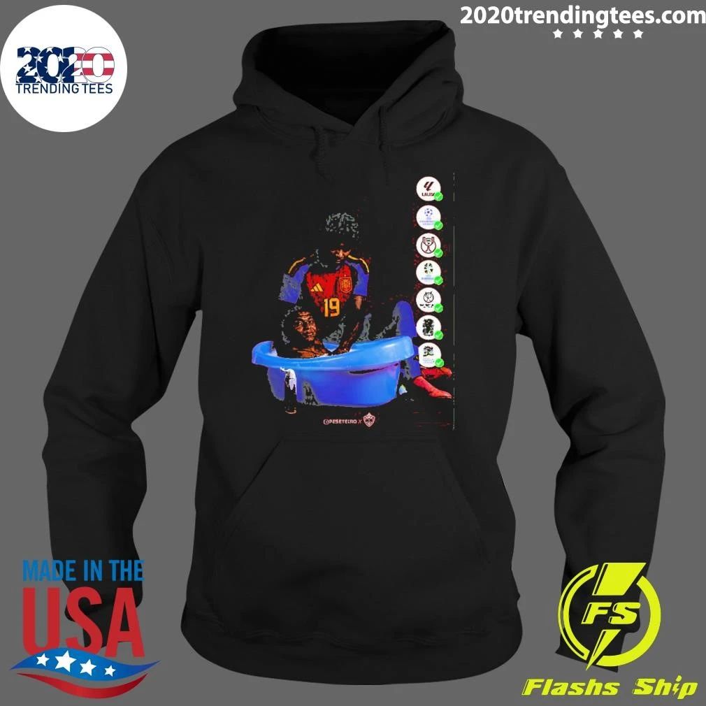 Lamine Yamal Bathing Kylian Mbappe Spain Soccer World Cup 2026 Meme Shirt