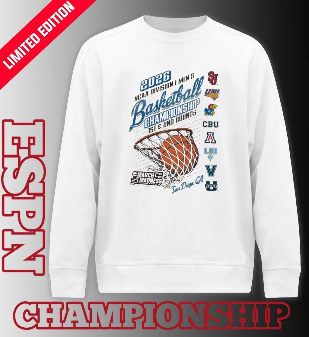 2026 NCAA DI Men’s Basketball Championship Regional 8 Teams San Diego, California T-Shirt
