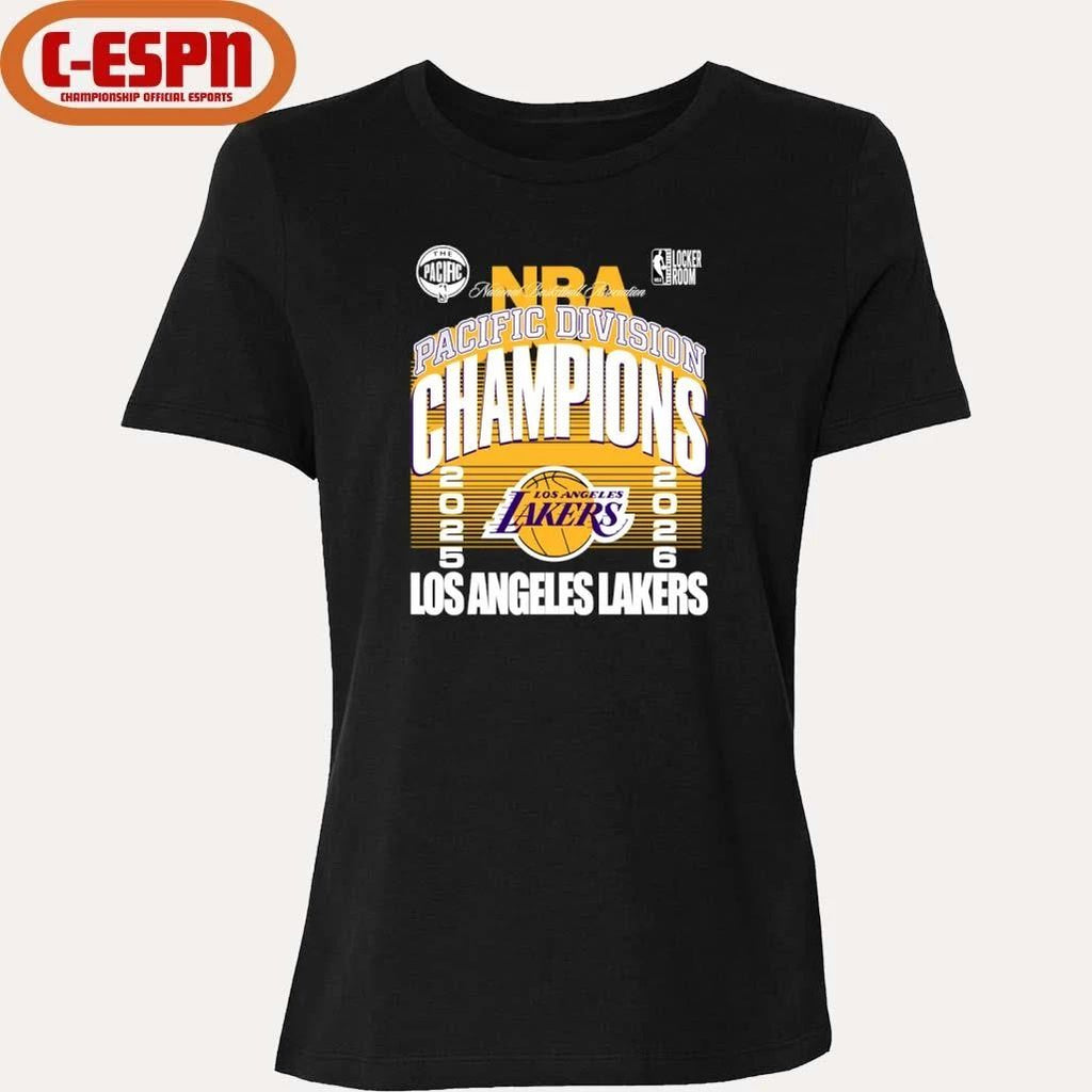 Los Angeles Lakers 2026 NBA Pacific Division Champions Locker Room T-Shirt