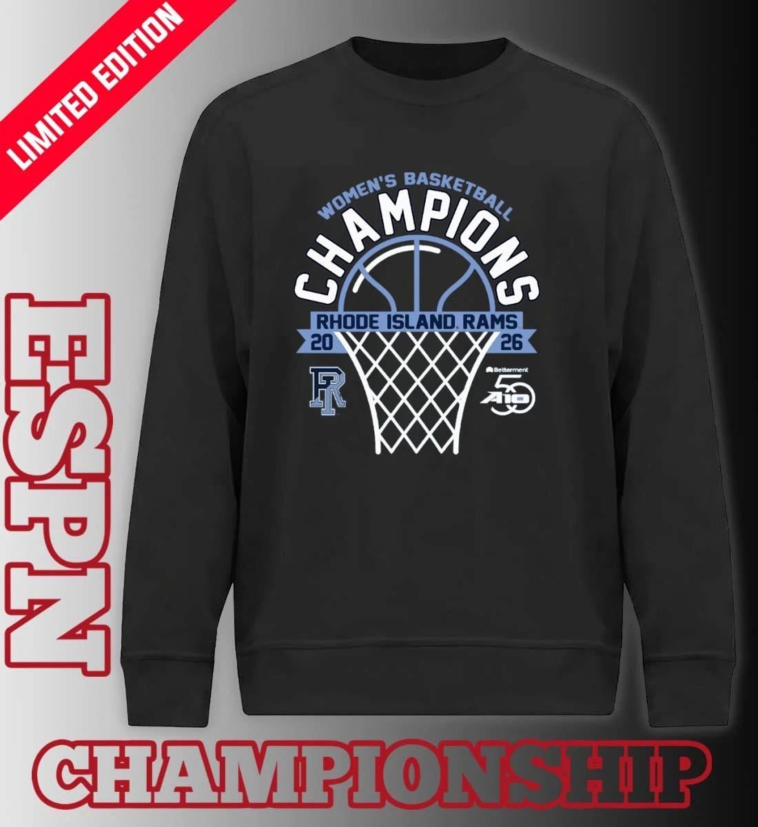 University of Rhode Island Women’s Basketball 2026 Atlantic 10 Tournament Champions T-Shirt