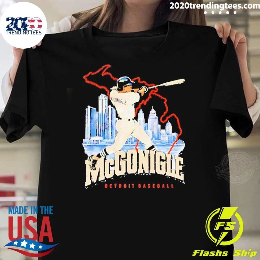 McGonigle Detroit Baseball Distressed Player Shirt