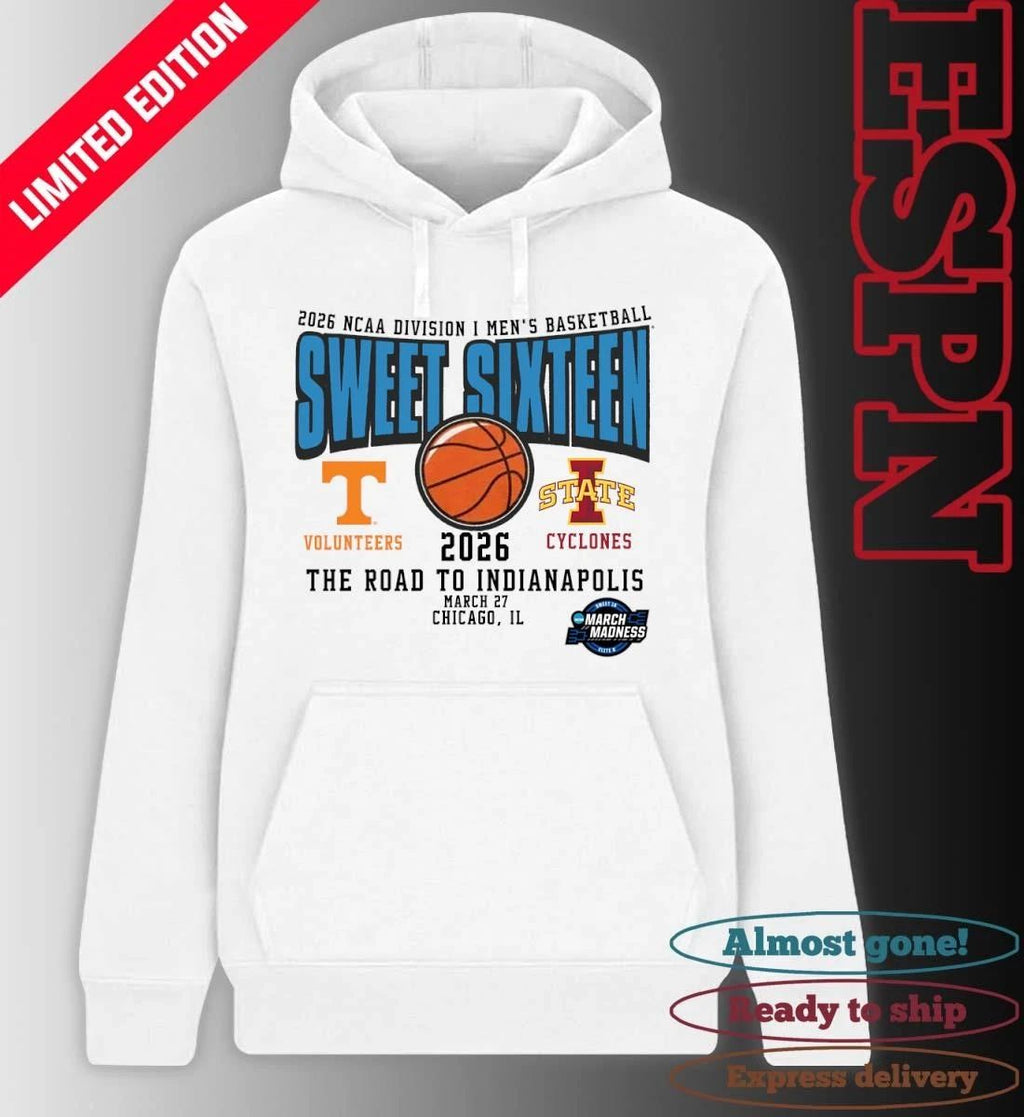 Tennessee Vs Iowa State 2026 NCAA DI Men’s Basketball Tournament Sweet Sixteen T-Shirt