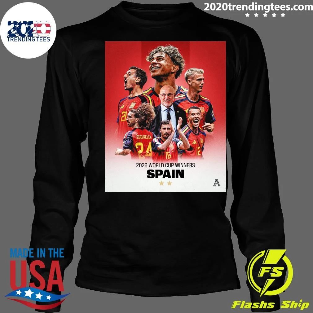 Spain Are Men’s World Cup Winners For The Second Time, 2026 World Cup Winners Spain Shirt