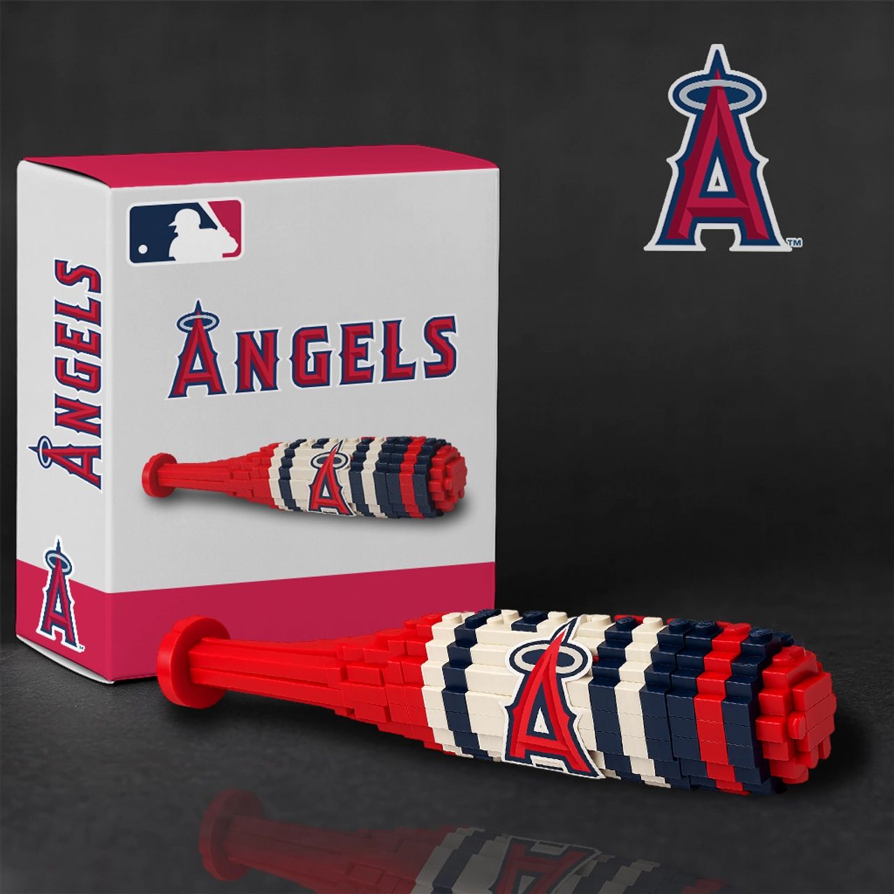 Los Angeles Angels Baseball Bat Building Blocks Set
