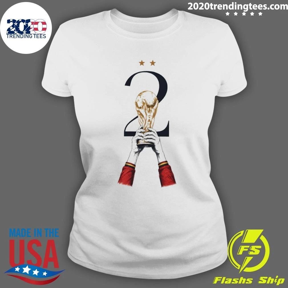Spain Soccer Second 2010 2026 World Cup Fifa Champions Trohpy Shirt