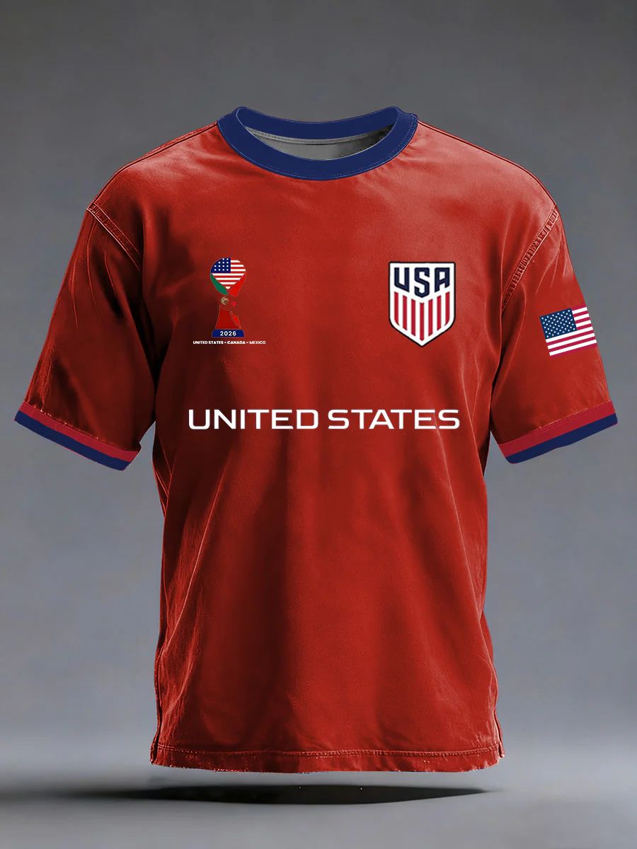 United States 2026 World Cup Jersey – White Concept Home Kit T-Shirt with Tri-Host Nation Badge