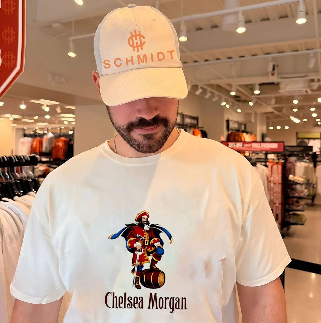 Captain Chelsea Morgan pirate illustration shirt