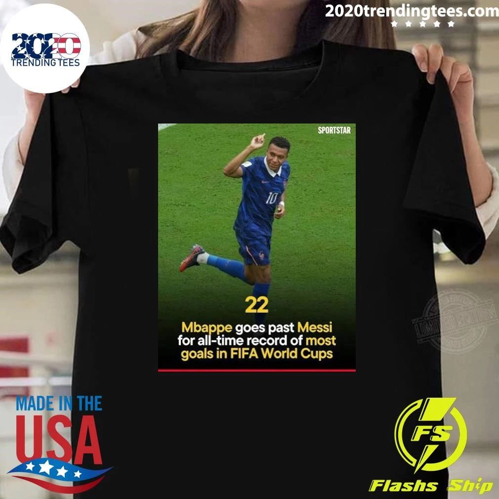 Mbappé Breaks Messi’s World Cup Goals Record Shirt