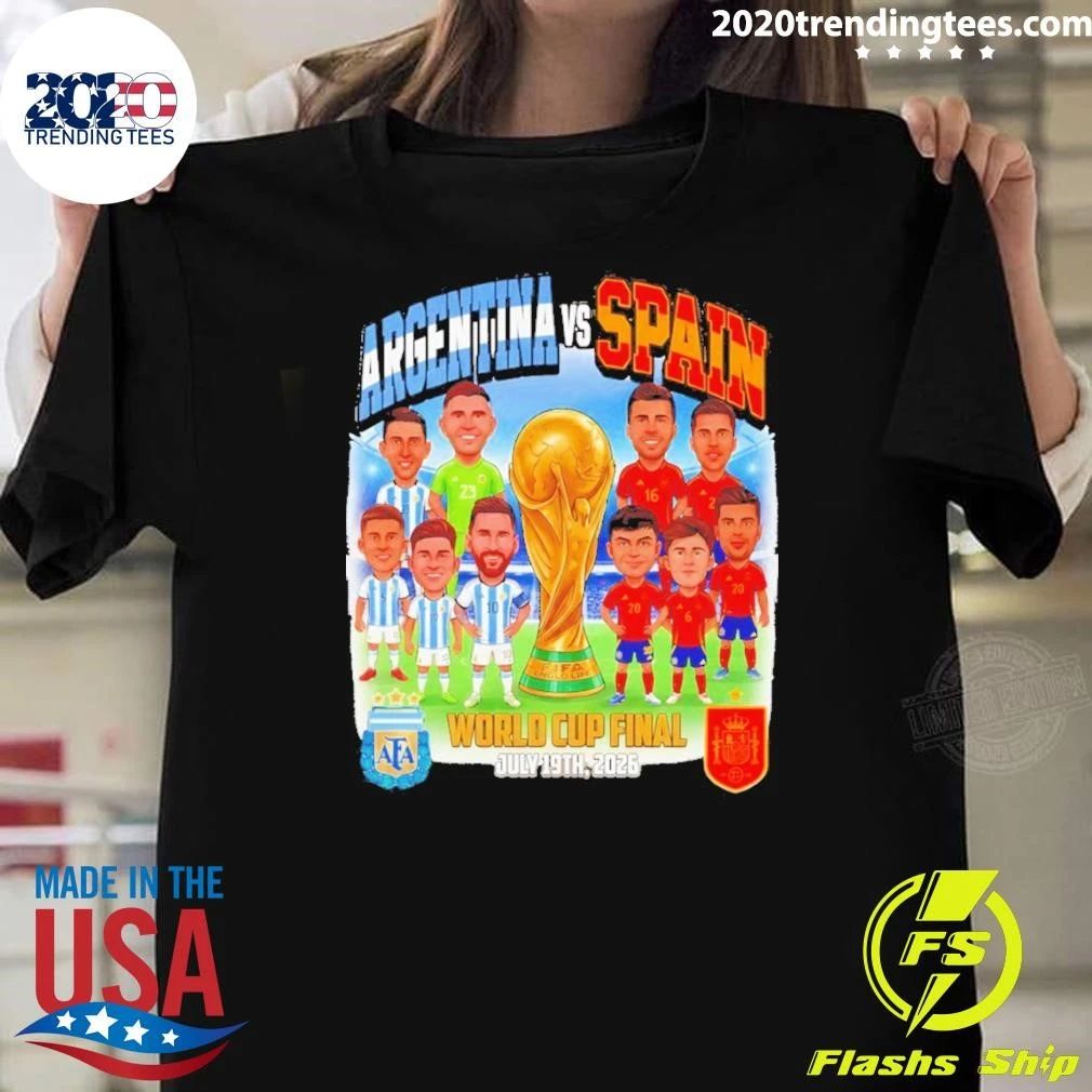 Argentina Vs Spain World Cup Final Players Soccer Championship 2026 Shirt