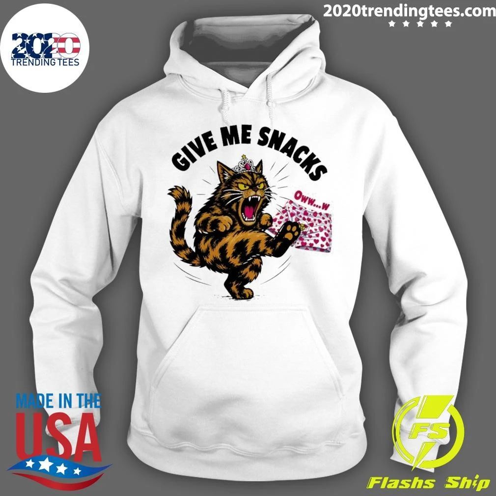 Cat Crown Give Me Snacks Owww Shirt