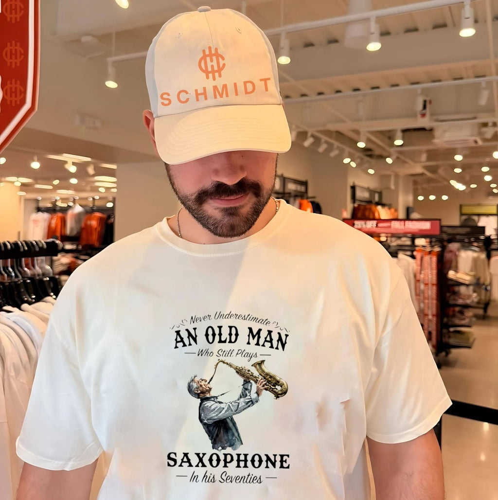 Never Underestimate An Old Man Who Still Plays Saxophone In His Seventies Shirt