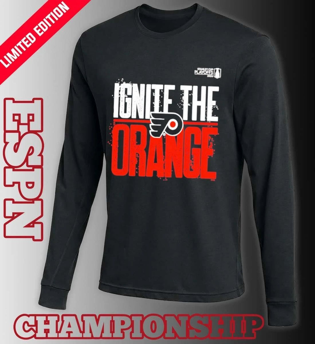 Philadelphia Flyers Ignite The Orange 2026 NHL Playoffs Slogan T-Shirt
