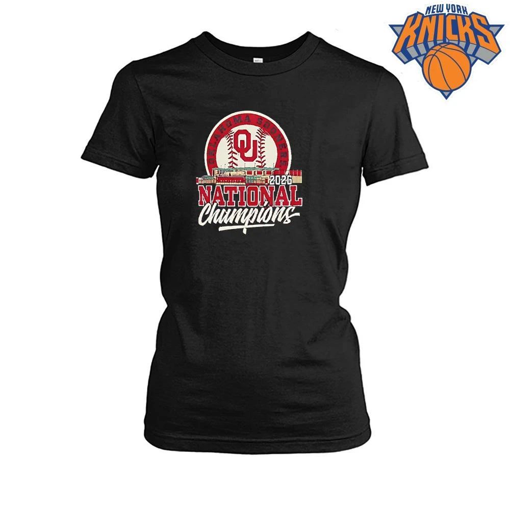 Oklahoma Sooners 2026 Ncaa Baseball World Series Champions Stadium Shirt