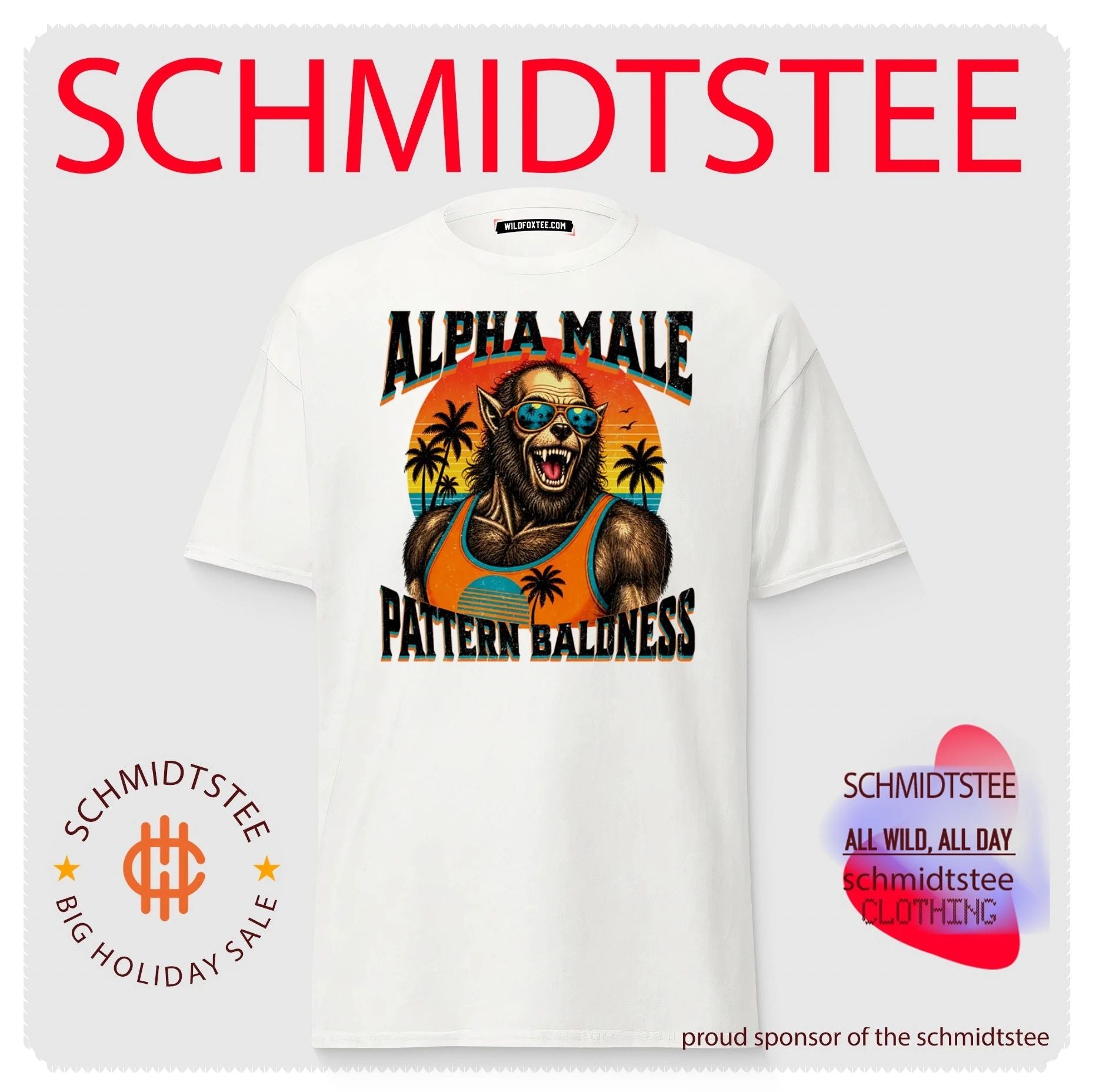Alpha Male Pattern Baldness werewolf funny shirt