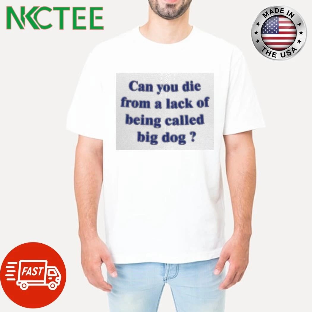 Can You Die From A Lack Of Being Called Big Dog shirt