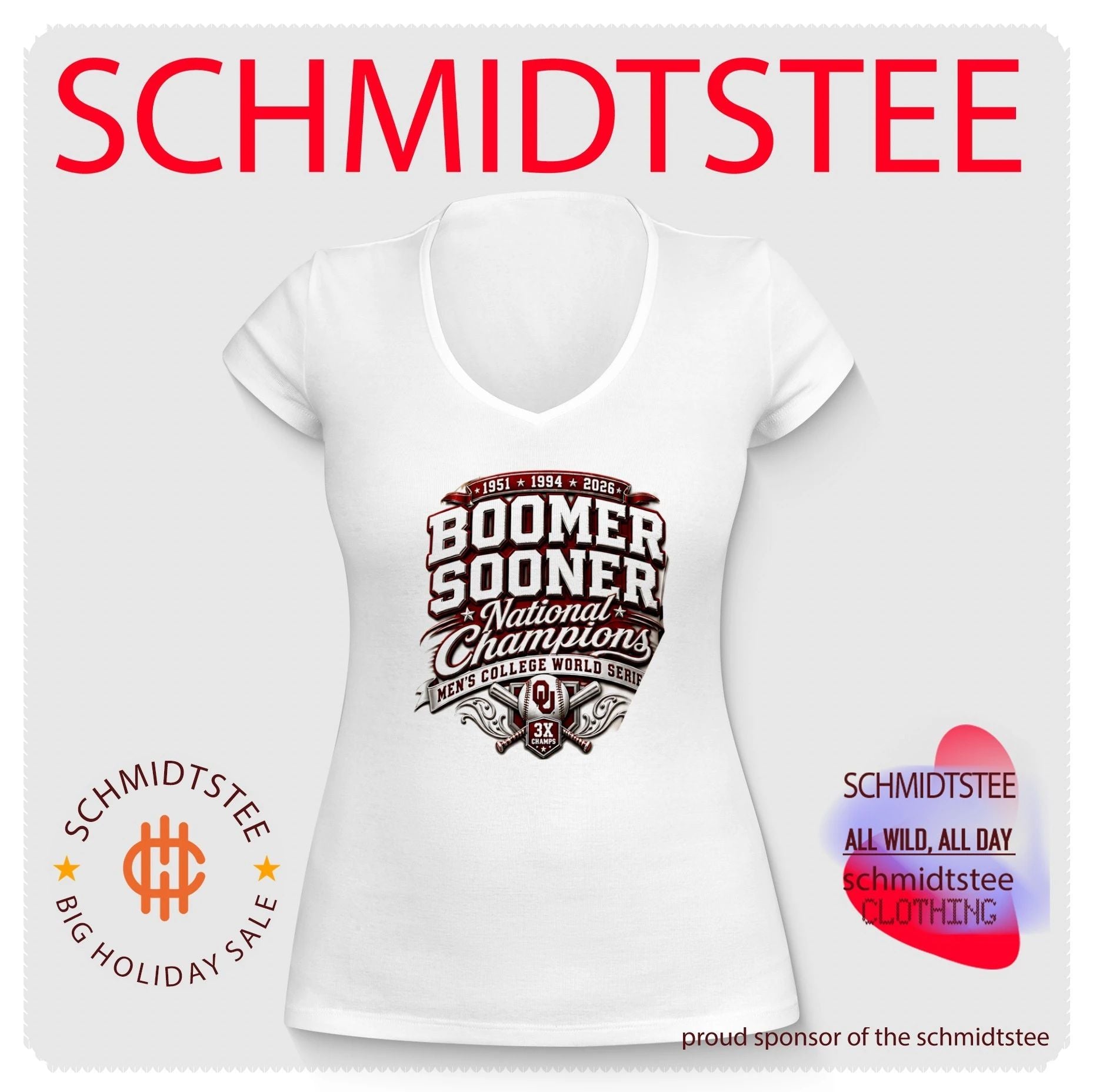 Oklahoma Sooners Boomer Sooner College World Series Champions 3 Time 1951 1994 2026 shirt