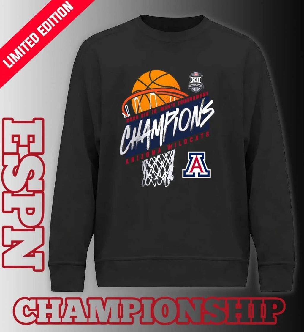 Arizona Men’s Basketball Big 12 Conference Tournament Champions 2026 T-Shirt