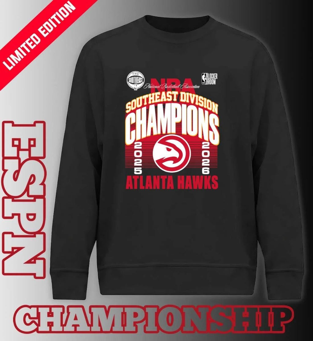 Atlanta Hawks 2026 Southeast Division Champions Locker Room T-Shirt
