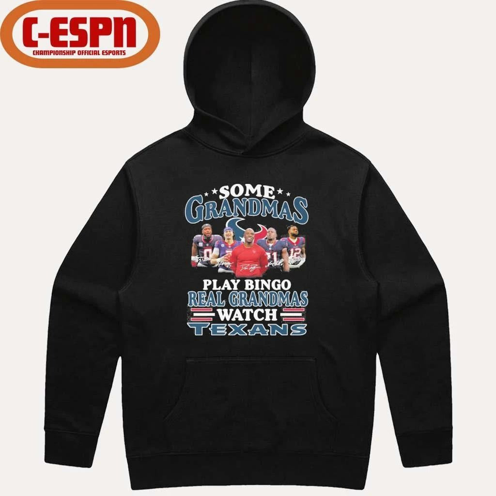Some Grandmas Play Bingo Real Grandmas Watch Houston Texans Playoffs Shirt