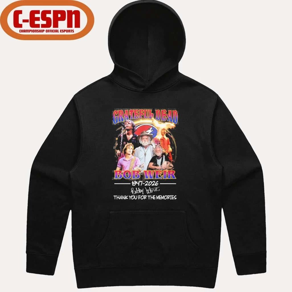 Bobby Weir Grateful Dead 1947-2026 Thank You For The Memories Shirt