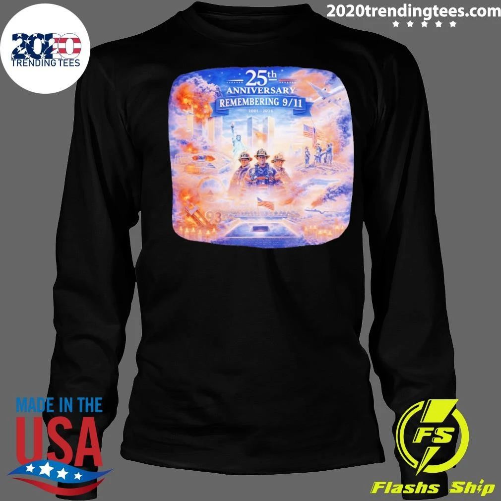 America 25th Anniversary 9 11 Memorial Never Forget Patriotic Tribute Vintage Shirt