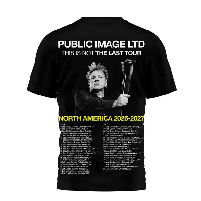 Public Image Ltd This Is Not The Last Tour 2026-2027 T-Shirt