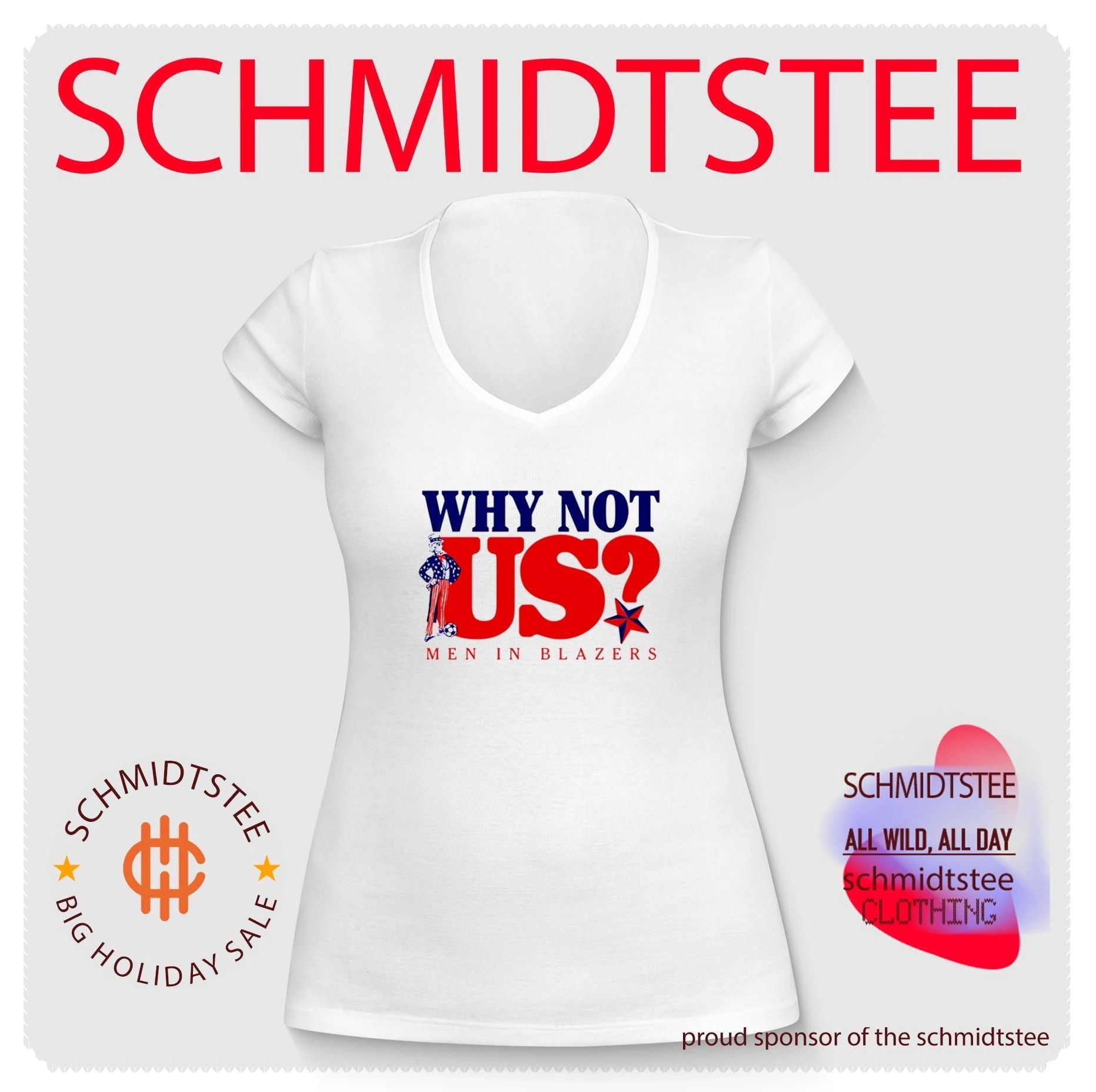 Why Not Us Men in Blazers Uncle Sam Soccer shirt