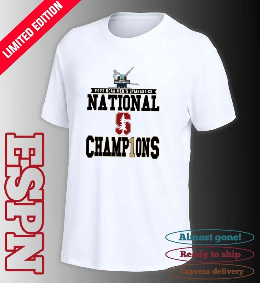 Stanford Men’s Gymnastics 2026 NCAA National Champions Locker Room T-Shirt