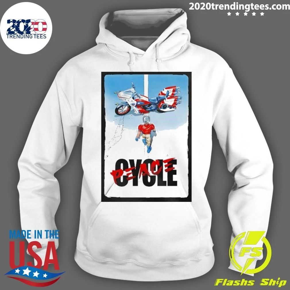 Peace Cycle Motorcycle Biker Futuristic Shirt