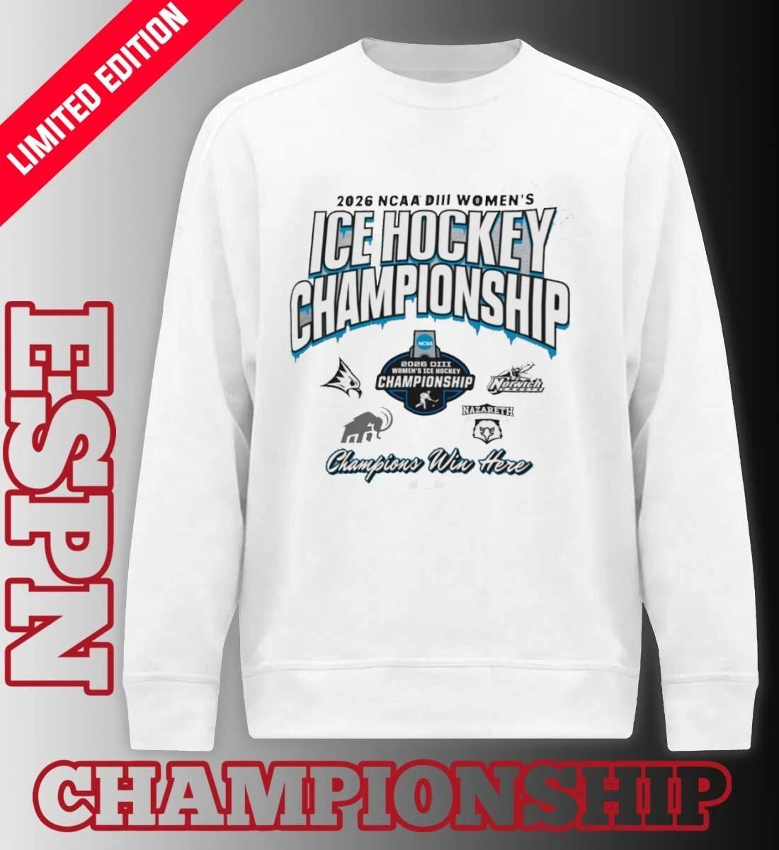 2026 NCAA Division III Women’s Ice Hockey Championship T-Shirt